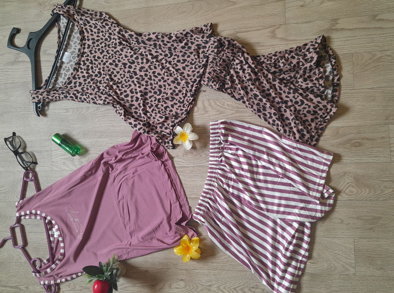 💖طقم البيجاما بطبعة الفهد🐆 و قميص نوم مسة من الإيجابية والراحة